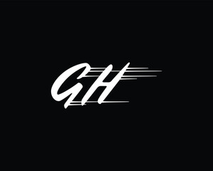 creative letter GH logo design template