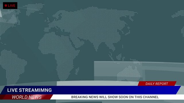 Green screen breaking news template with red animated background and text. Modern news live streaming TV broadcast backdrop. Opening, intro Modern news live streaming TV broadcast backdrop animation