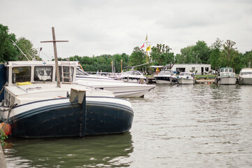 Yachts on the Lei River in Ghent