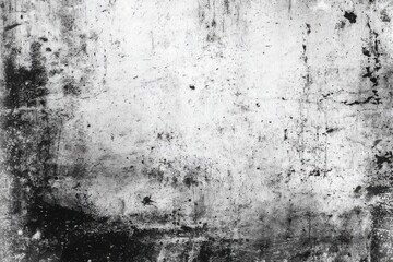 Fototapeta premium A grungy white wall with black stains and marks creating a distressed look