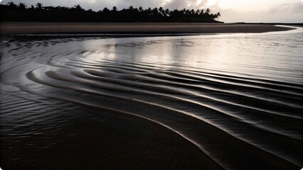 Gentle Waves on a Sandy Beach