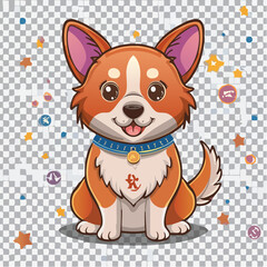 Obraz premium 干支の戌のかわいいベクター素材