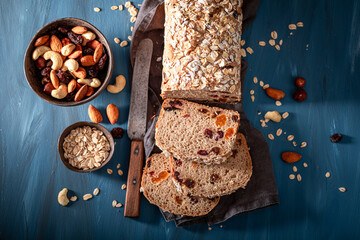 Delicious delicacies bread as source of energy and fiber.