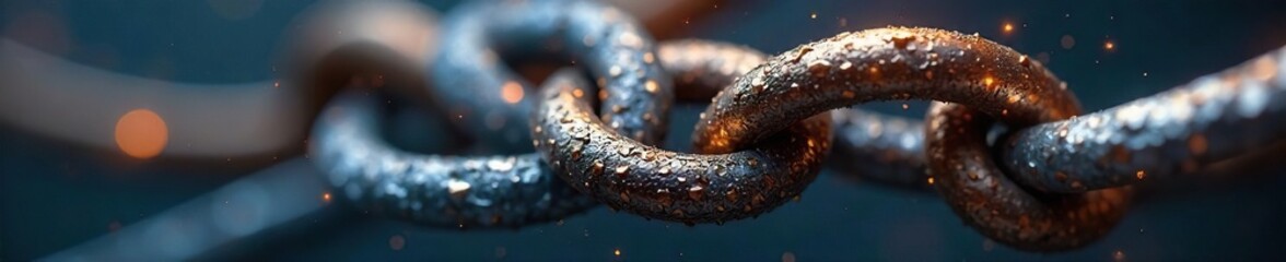 Intertwined Metallic Strands A Close-Up Image Symbolizing Strength, Connection, and Unity in Technology and Industry.  Perfect for illustrating resilience, stability, and the power of bonds.