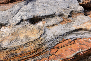 日本周遊　和歌山県白浜千畳敷の岩肌