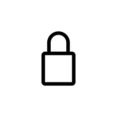 padlock icon black white vector