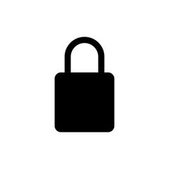 padlock icon black white vector