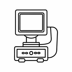Medical ultrasound device with screen