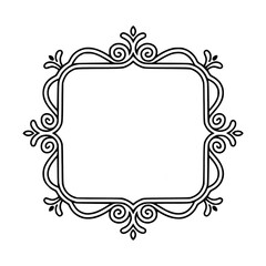 Black and White Ornamental Frame