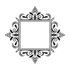 Black and White Ornamental Frame