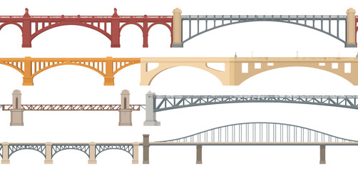 Various Types of Arch and Suspension Bridges