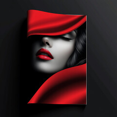 Ethereal Beauty in Red made with generative AI