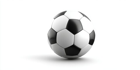 Obraz premium soccer ball isolated on a white background. a soccer ball on a white background. a black and white soccer ball on a white surface