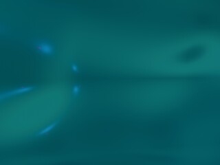 Blurred deep turquoise digital surface like latex texture with light reflection and wave distortions.