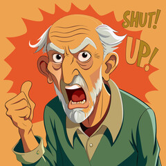 angry man shouting