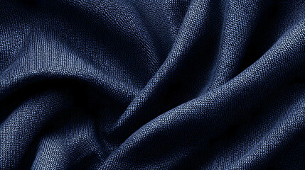 Fototapeta premium Navy blue fabric cloth polyester texture background