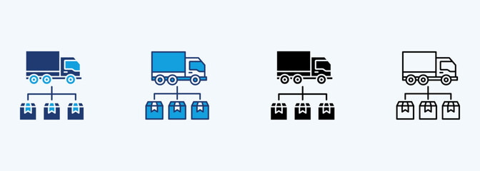 Distribution Icon Set Multiple Style Collection