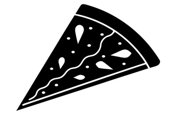Vector art of silhouette of slice of pizza