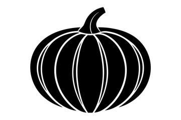 Vector art of silhouette of pumpkin isolated on white background