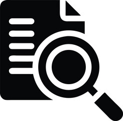 Document and magnifying glass icon