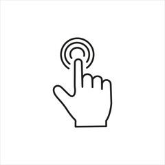 Obraz premium hand,touch,screen high resolution vector interaction symbol for app usability touch interfaces social media creatives and digital ad content user experience themes