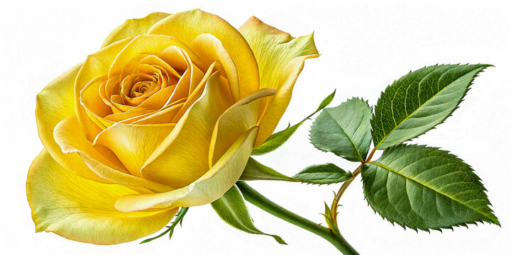 Bloom of Sunshine: Radiant Yellow Rose in Full Grace