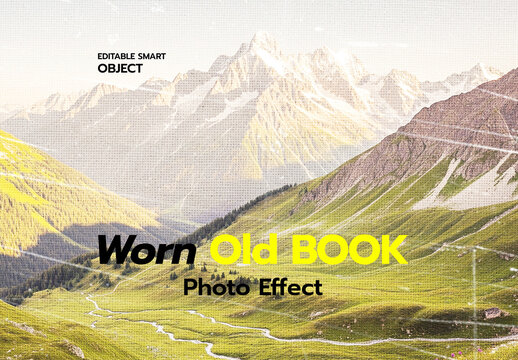 Worn Old Book Photo Effect