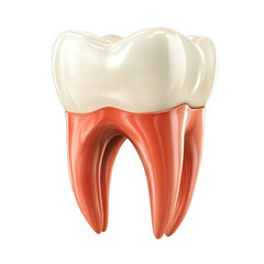 Tooth Anatomy Model Dental Health Roots Enamel and Gums illustration on transparent background