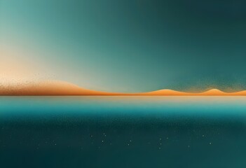 Abstract Dune Landscape with Cyan Reflection