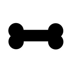 Solid Bone Shape Silhouette Symbol Icon