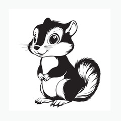 vector illustration of a squirrel