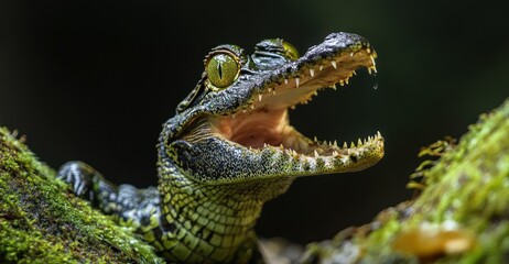 Baby Spectacled Caiman: A Close-Up Encounter