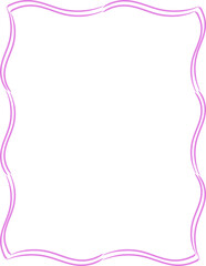 Hand-Drawn Decorative Wavy Border – Vector Frame