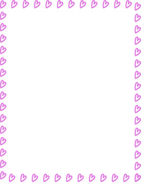 Hand-Drawn Decorative Heart Border &ndash; Vector Frame
