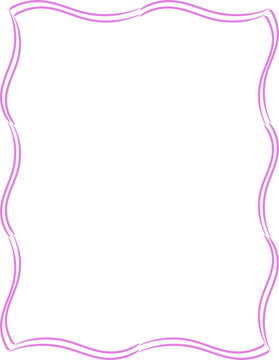 Hand-Drawn Decorative Wavy Border &ndash; Vector Frame