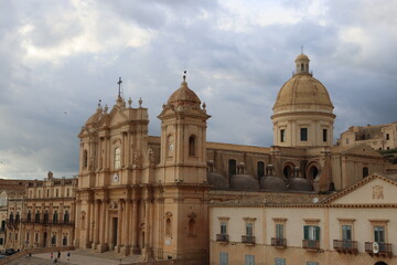 Fototapeta premium Noto Cathedral (Cattedrale di San Nicolò) in Noto, Sicily, Italy