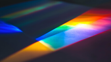 Abstract rainbow light refraction background