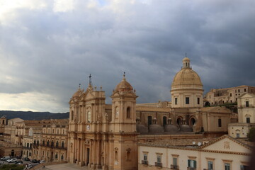 Fototapeta premium Noto Cathedral (Cattedrale di San Nicolò) in Noto, Sicily, Italy