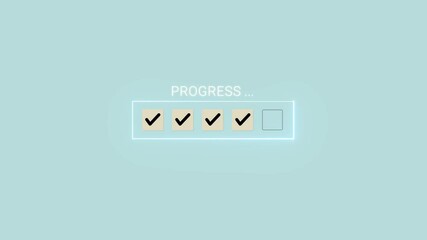 Checklist and task progress tracking concept. A hand placing the final checkmark on wooden blocks in a progress bar, task completion, productivity, goal setting, check com Project pleted tasks