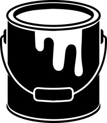 Paint can silhouettes vector illustration