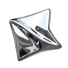 Abstract 3D shapes of liquid metal. Flowing, glossy forms on transparent background. Ideal for modern UI, luxury design, tech visuals, and futuristic concepts.