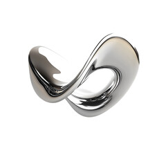 Abstract 3D shapes of liquid metal. Flowing, glossy forms on transparent background. Ideal for modern UI, luxury design, tech visuals, and futuristic concepts.
