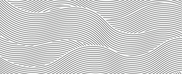 Abstract background with wavy blue lines on a white background. The blue lines create a flowing, textured pattern on the white surface. Minimal abstract gradient wavy line vector background