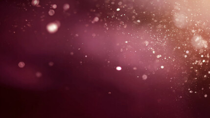 Fototapeta premium Background of Christmas red retro film overly, image with scratch, dust and light leaks. Xmas lens flare holographic effect background.Glowing glotter bokeh winter holidys aesthetic