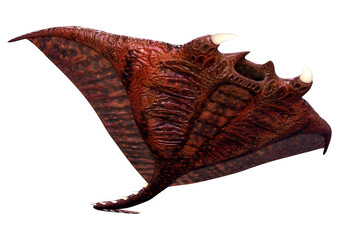 3D Rendering Sand Manta on White