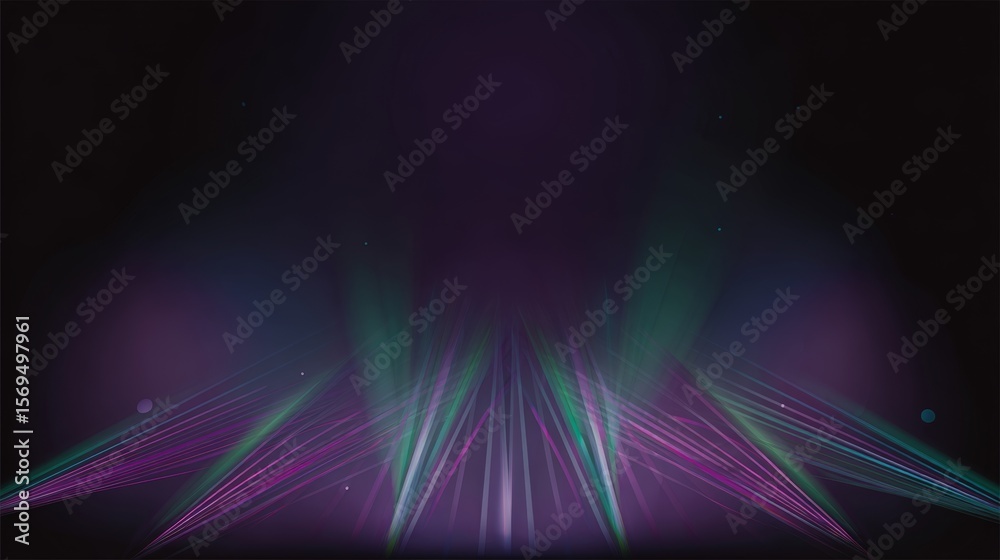 Poster abstract colorful light lines vector background with vibrant glowing streaks forming dynamic flowing