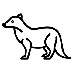Fototapeta premium vector illustration of a black and white dog