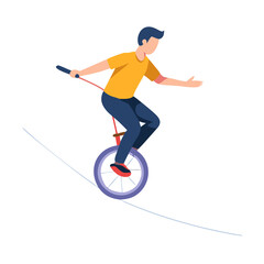 Obraz premium vector illustration of a jumping man