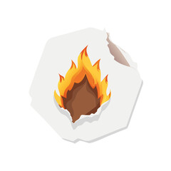 vector illustration of a burning fire