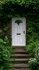 White wooden door 